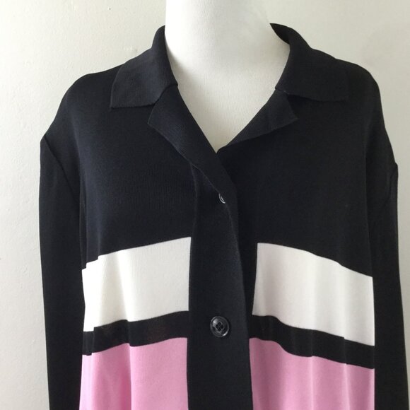 Exclusively Misook Button Up Cardigan l/p - Picture 3 of 7